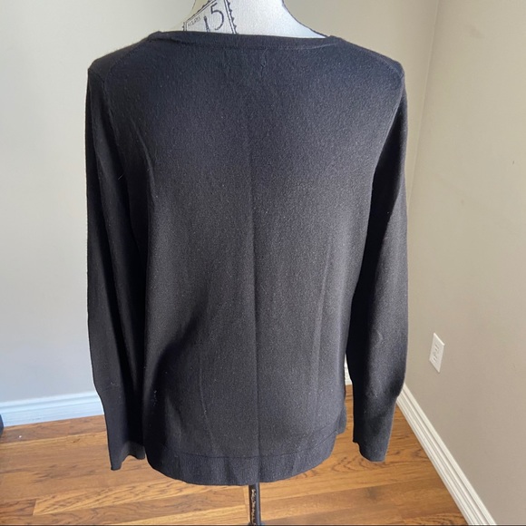 Badgley Mischka Merino wool crew neck sweater - Picture 4 of 8